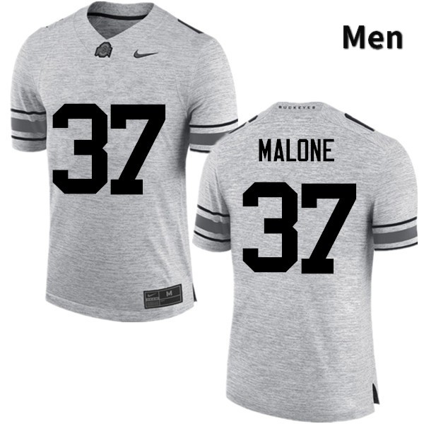 Ohio State Buckeyes Derrick Malone Men's #37 Gray Game Stitched College Football Jersey